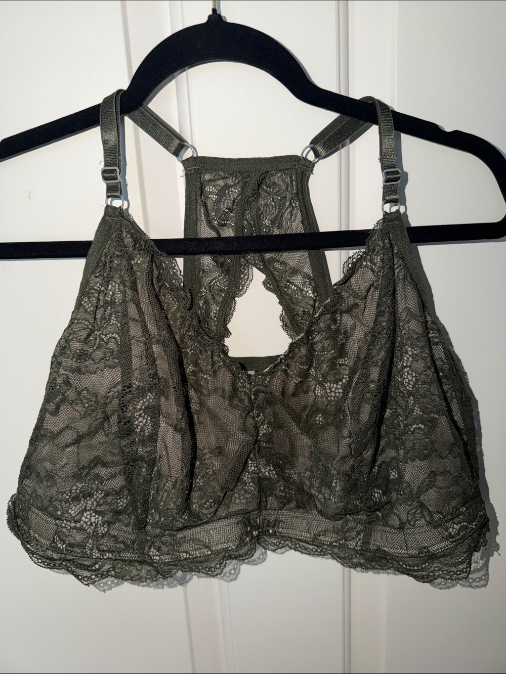 torrid Olive Lace Racerback Bralette